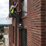 Rope Access Window Cleaning - Brick Building
